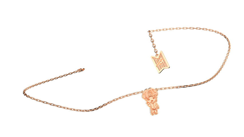 Frank & co’s TinyTAN Gold Necklace (SUGA)