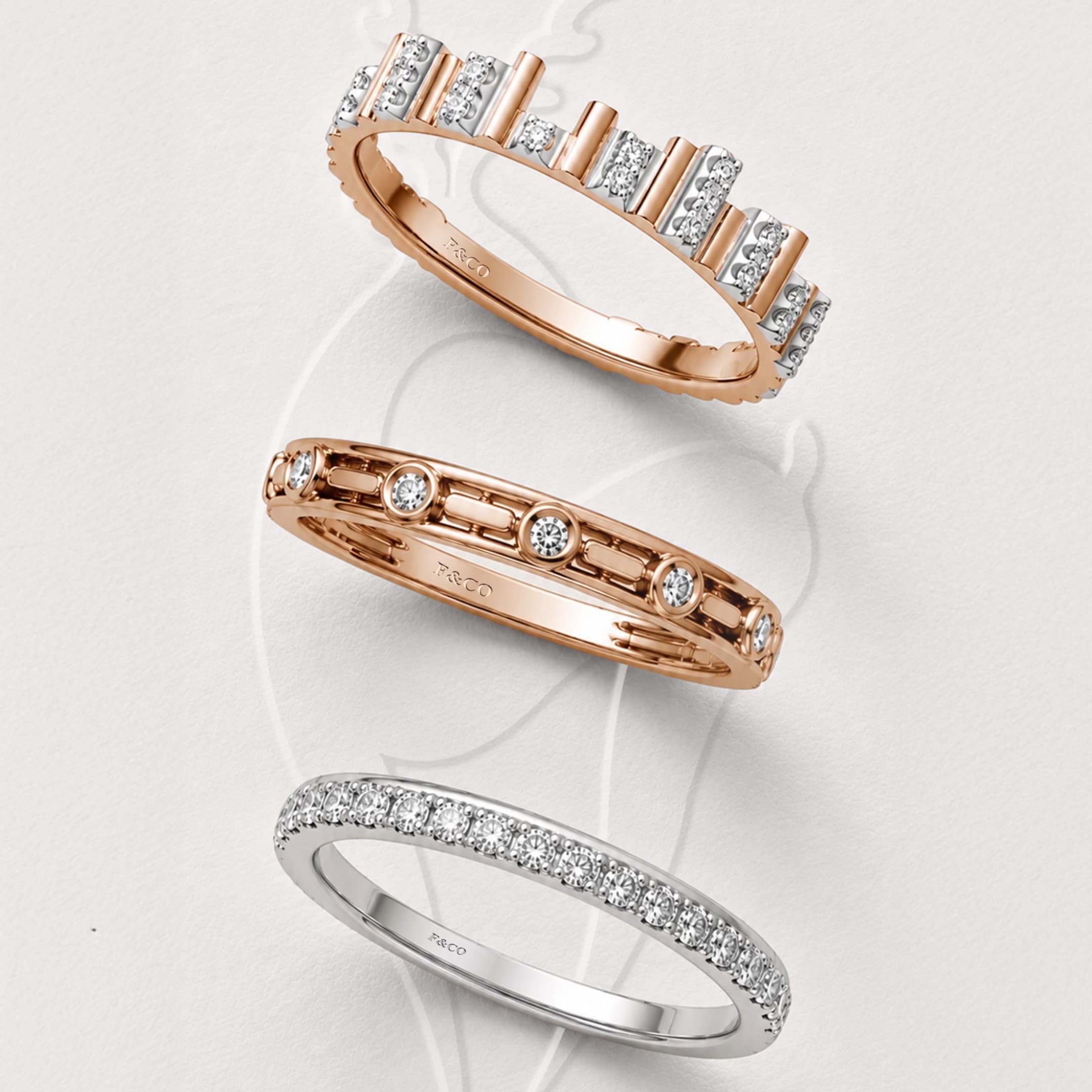 Model Cincin Berlian Wanita Terbaru untuk Stacking Style dari Love Poetry Reimagined
