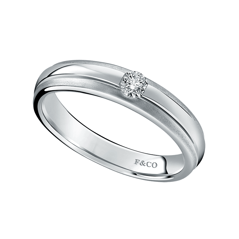 Frank & co. Aureola Solitaire Virelle Wedding Ring