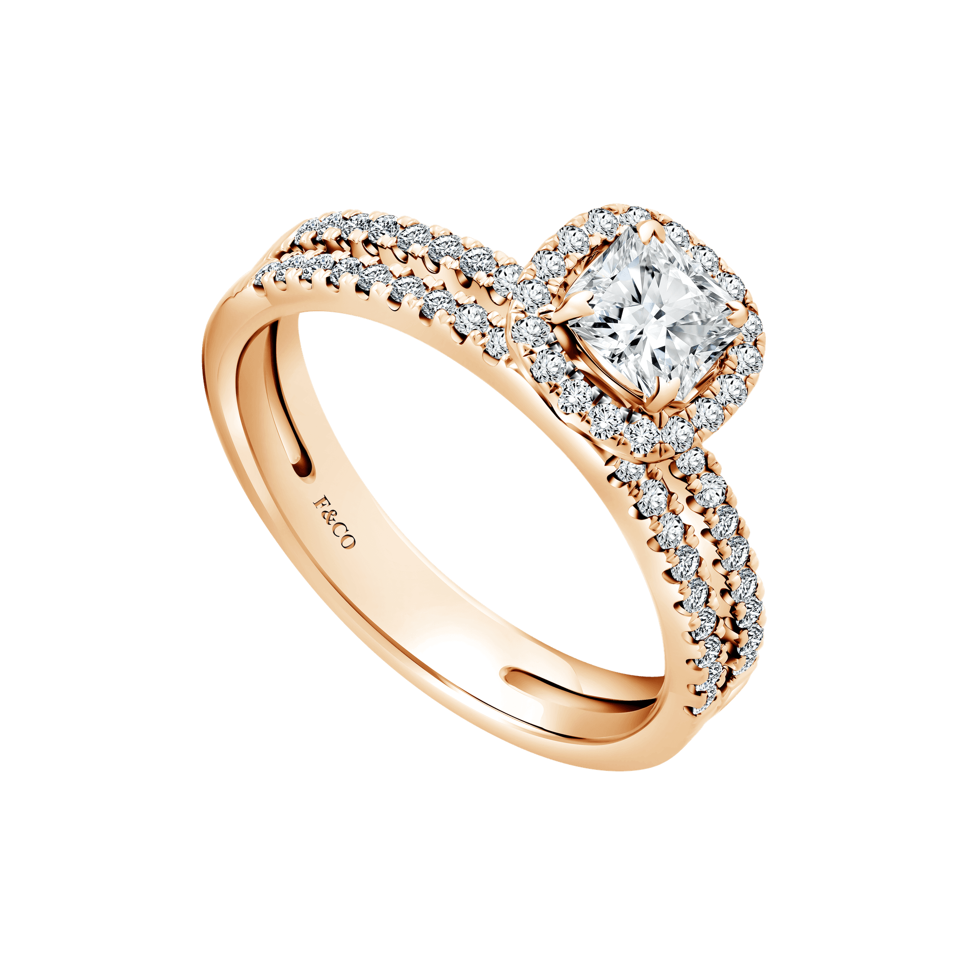 Frank & co. Love Poetry Promise Ring Prismata Natural Diamond Ladies Ring