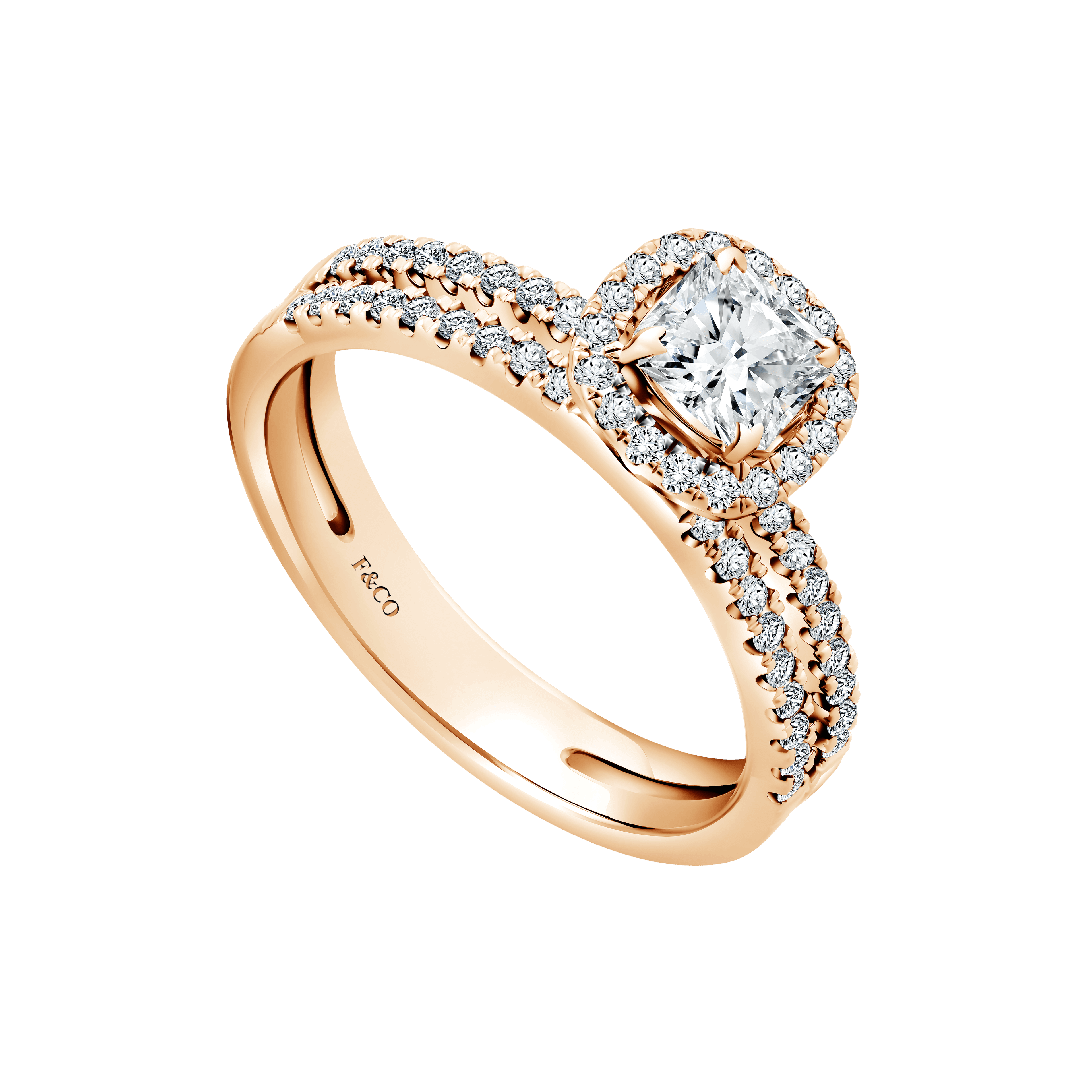 Frank & co. Love Poetry Promise Ring Prismata Natural Diamond Ladies Ring