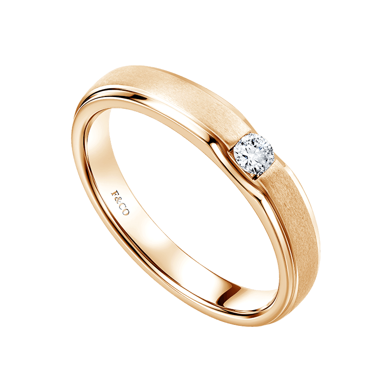 Aureola Solitaire Veloura Wedding Ring