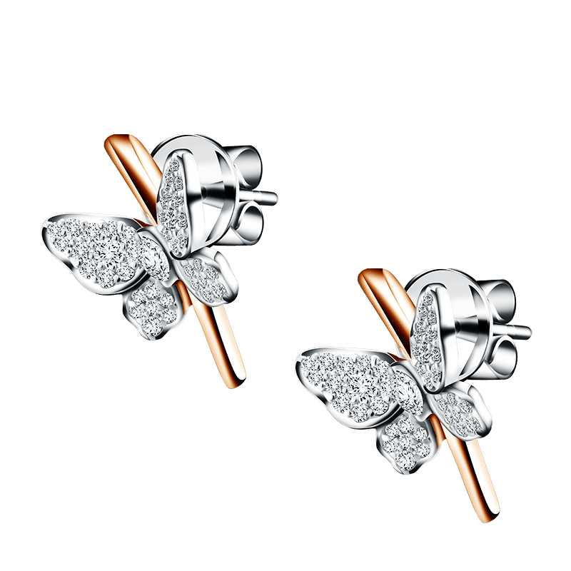 Anting Berlian Simple dari Koleksi Flutter Frank & co.