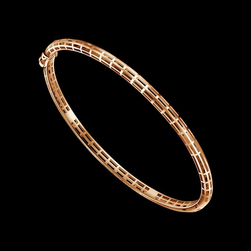 Frank & co. Frank Gold Hollow Geometric Bangle Round Shape