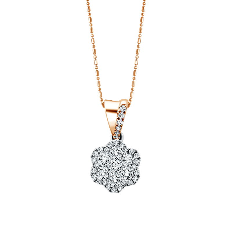 Frank & co. White Dahlia Fleecy Pendant