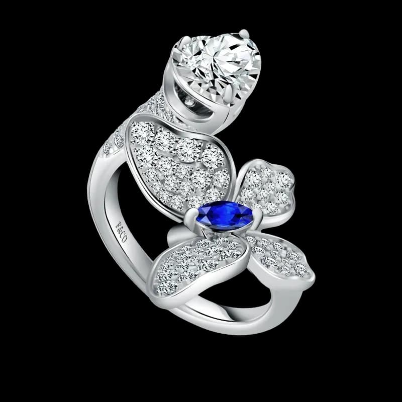 Frank & co. Fleur De Frank Lumiere Papillon Ladies Rings