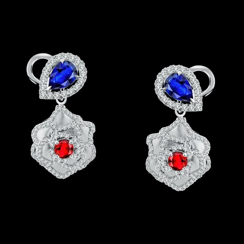Frank & co. Fleur De Frank Passion Fleurie Earrings