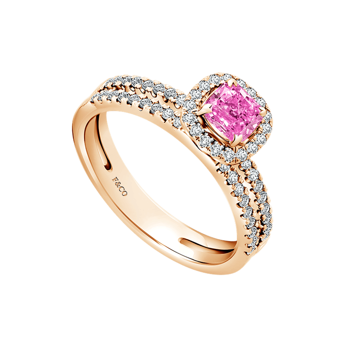 Koleksi Promise Ring dengan Berlian dan Pink Sapphire yang Cantik