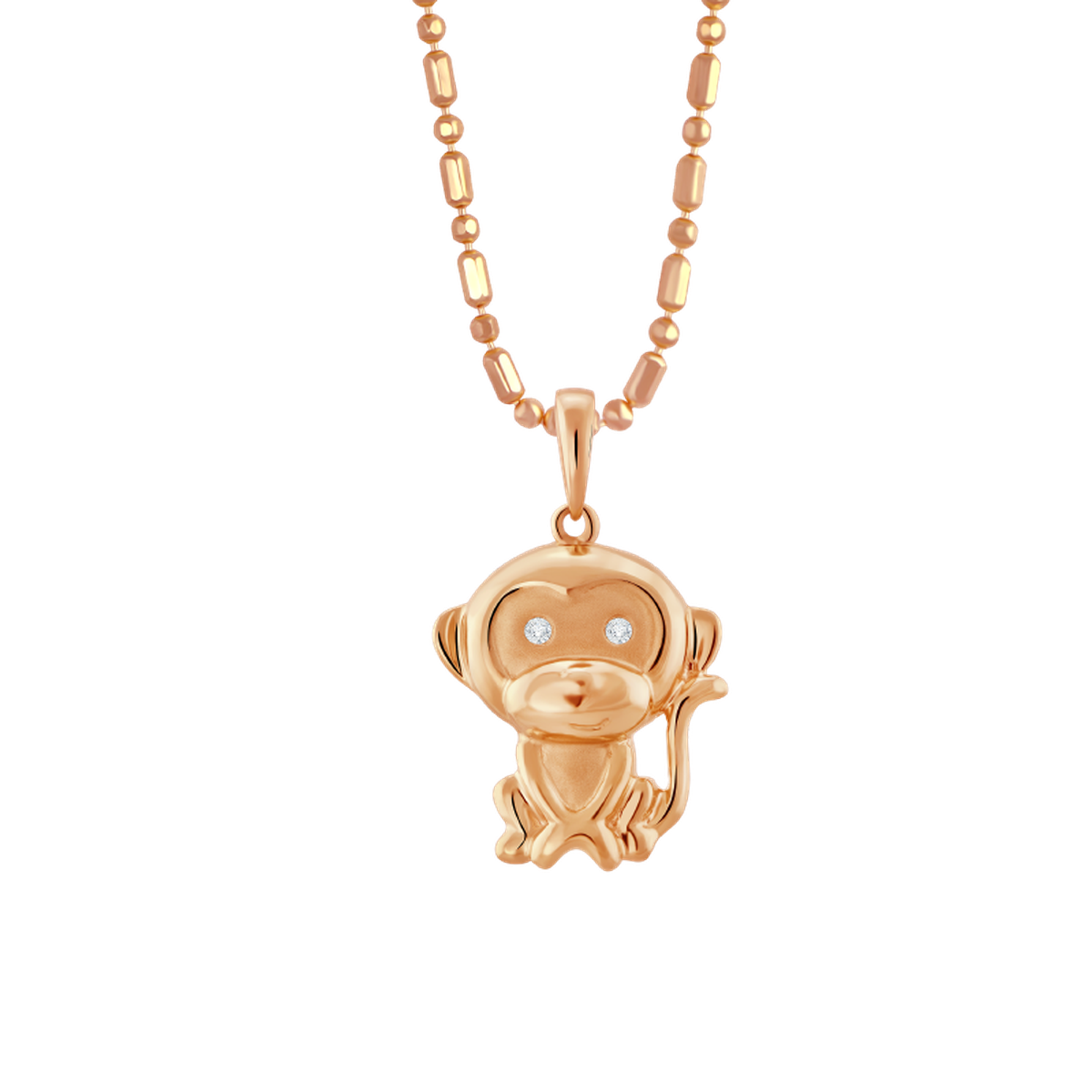 Padukan kalung  berliontin Moiselle Champ The Monkey untuk gaya fashion yang playful