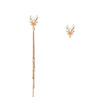 Frank Deer - Deer Chain Mismatch Earrings