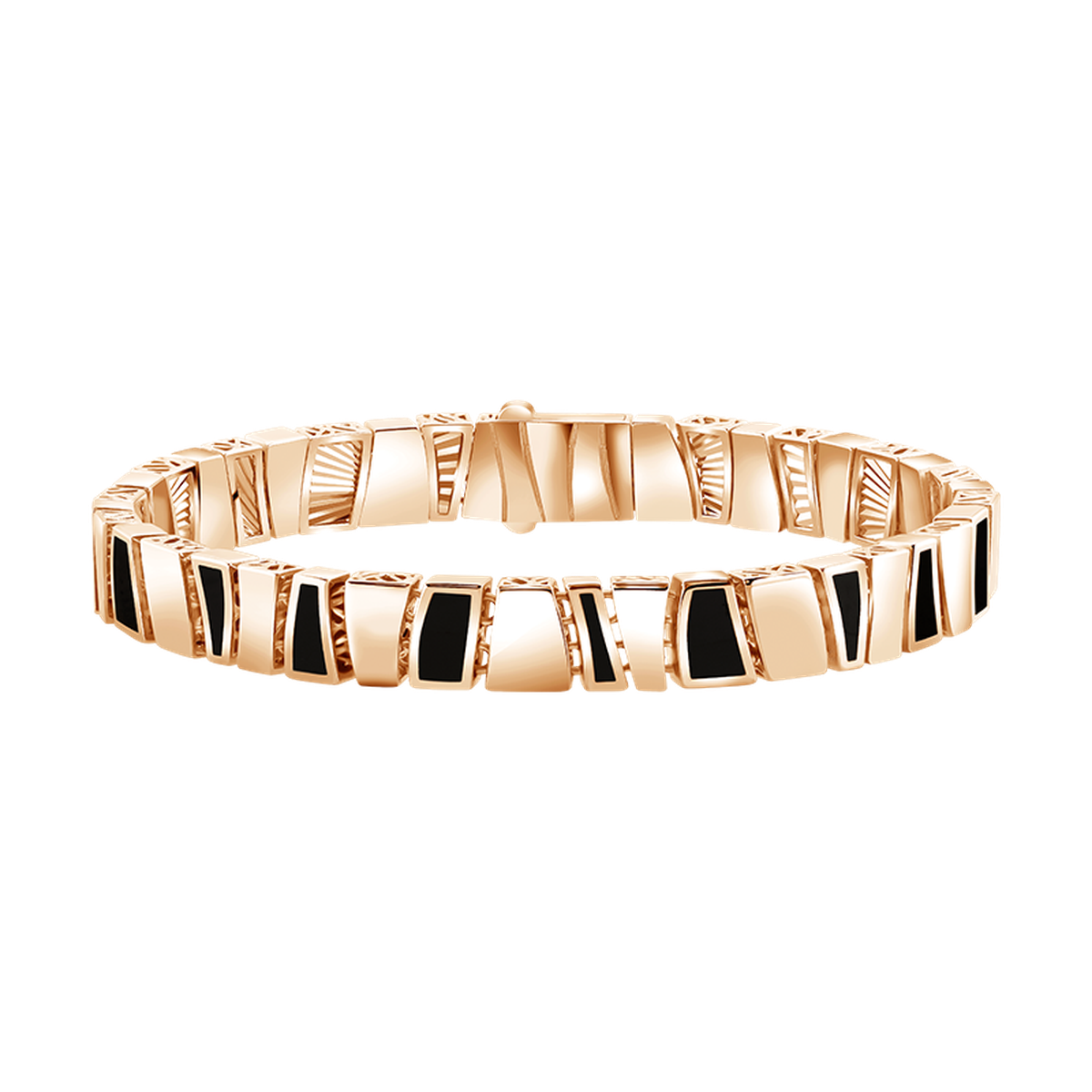 Frank & co. Frank Gold Sorento With Black Enamel Bracelet