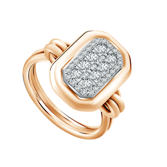 See The Light Bold Light Edge Ladies Ring.